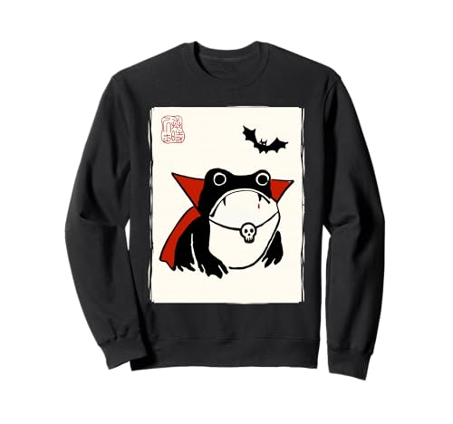 Grumpy Frog Vampir Männer Frauen Kinder Lustig Halloween Sweatshirt von Nerrrdy