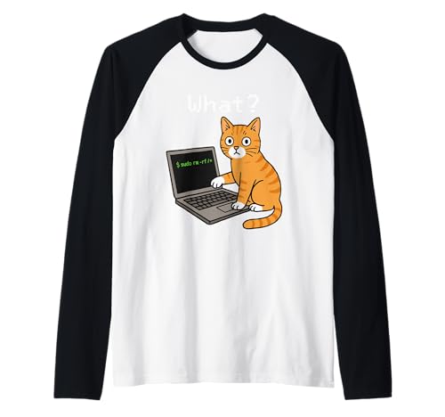 Informatik Meme Männer Frauen Kinder Lustige Katze Raglan von Nerrrdy