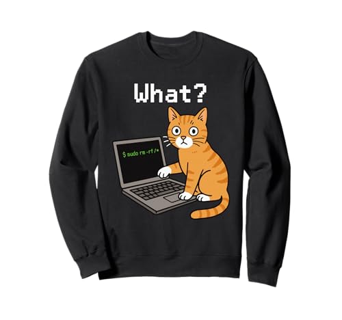 Informatik Meme Männer Frauen Kinder Lustige Katze Sweatshirt von Nerrrdy