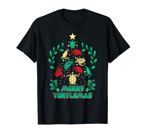Lustige Schildkröte Geschenk Männer Frauen Kinder Hässliche Weihnachten Schildkröte T-Shirt von Nerrrdy