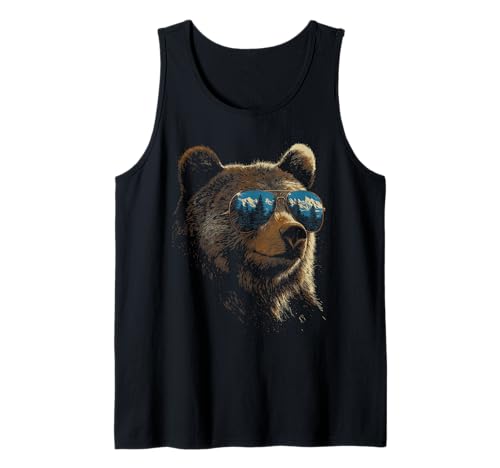 Lustiger Bär, Retro-Stil, für Damen und Herren Tank Top Lustiger Bär, Retro-Stil, für Damen und Herren Tank Top von Nerrrdy