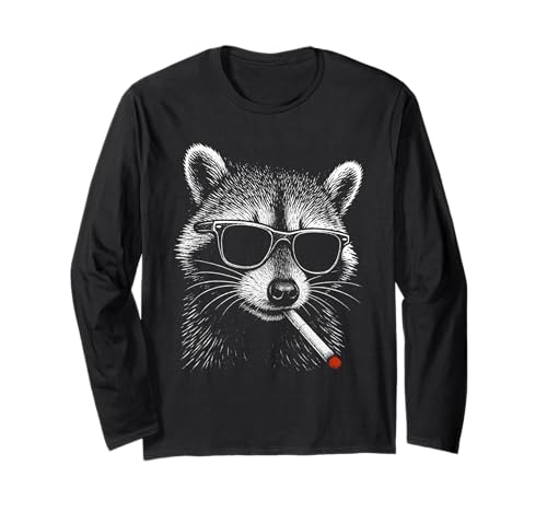 Coole Neuheit Männer Frauen Lustiger Waschbär Langarmshirt von Nerrrdy
