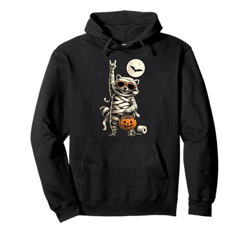 Niedliche Mama Männer Frauen Kinder Lustiger Halloween Waschbär Pullover Hoodie von Nerrrdy