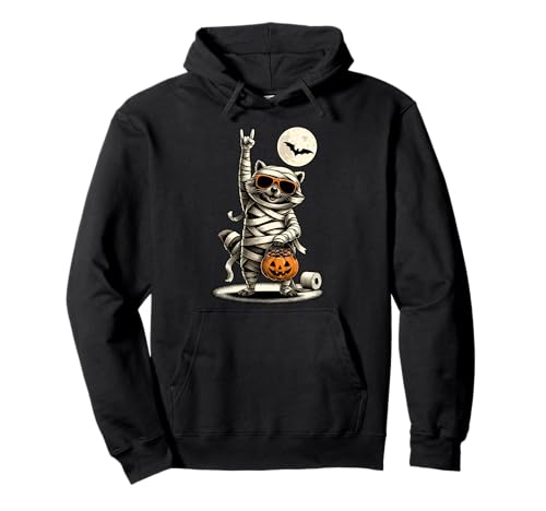 Niedliche Mama Männer Frauen Kinder Lustiger Halloween Waschbär Pullover Hoodie von Nerrrdy