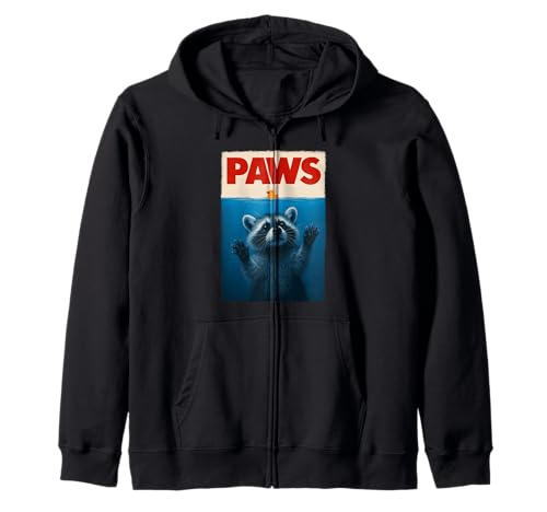Paws Waschbär Mülleimer Retro Männer Kinder Frauen Lustiger Waschbär Kapuzenjacke von Nerrrdy