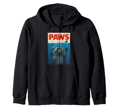 Paws Waschbär Mülleimer Retro Männer Kinder Frauen Lustiger Waschbär Kapuzenjacke von Nerrrdy