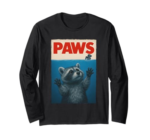Paws Waschbär Mülleimer Retro Männer Kinder Frauen Lustiger Waschbär Langarmshirt Paws Waschbär Mülleimer Retro Männer Kinder Frauen Lustiger Waschbär Langarmshirt von Nerrrdy
