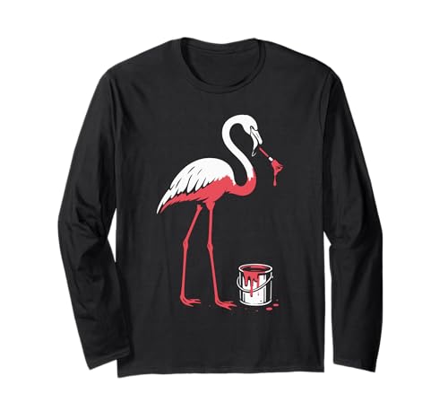 Pink Flamingo Neuheit Männer Frauen Kinder Lustiger Flamingo Langarmshirt Pink Flamingo Neuheit Männer Frauen Kinder Lustiger Flamingo Langarmshirt von Nerrrdy