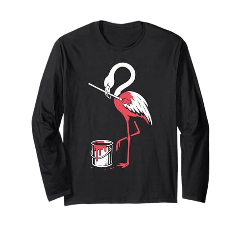 Pink Flamingo Neuheit Männer Frauen Kinder Lustiger Flamingo Langarmshirt Pink Flamingo Neuheit Männer Frauen Kinder Lustiger Flamingo Langarmshirt von Nerrrdy