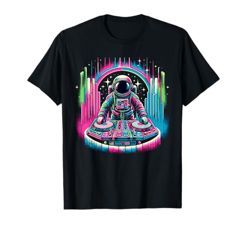 Retro Astronaut DJ Männer Frauen Kinder Lustig Astronaut T-Shirt von Nerrrdy