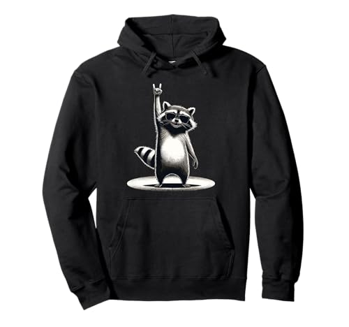 Retro Waschbär Rock Musik Geschenk Männer Kinder Frauen Lustiger Waschbär Pullover Hoodie Retro Waschbär Rock Musik Geschenk Männer Kinder Frauen Lustiger Waschbär Pullover Hoodie von Nerrrdy