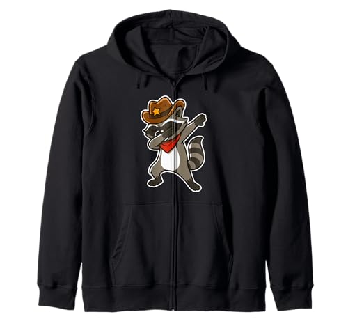 Rodeo Waschbär Cowboy Dabbing Männer Frauen Kinder Lustiger Cowboy Kapuzenjacke von Nerrrdy