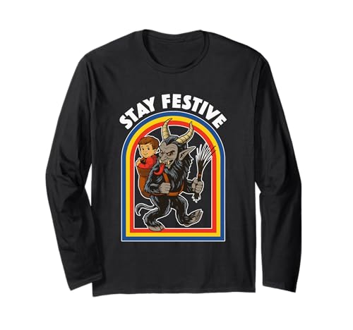 Sarkastisch Festlich Weihnachten Männer Frauen Kinder Lustiger Krampus Langarmshirt von Nerrrdy