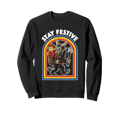 Sarkastisch Festlich Weihnachten Männer Frauen Kinder Lustiger Krampus Sweatshirt von Nerrrdy