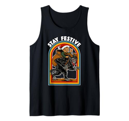 Sarkastisch Festlich Weihnachten Männer Frauen Kinder Lustiger Krampus Tank Top von Nerrrdy