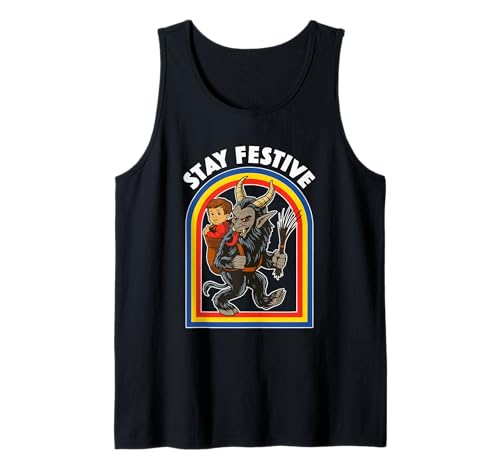 Sarkastisch Festlich Weihnachten Männer Frauen Kinder Lustiger Krampus Tank Top von Nerrrdy