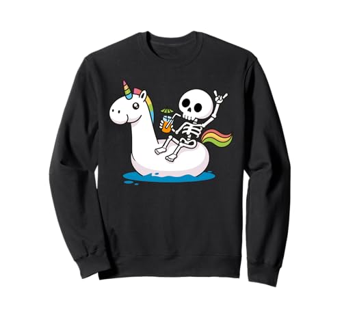 Sommer Halloween im Juli Männer Frauen Kinder Sommer Skelett Sweatshirt Sommer Halloween im Juli Männer Frauen Kinder Sommer Skelett Sweatshirt von Nerrrdy