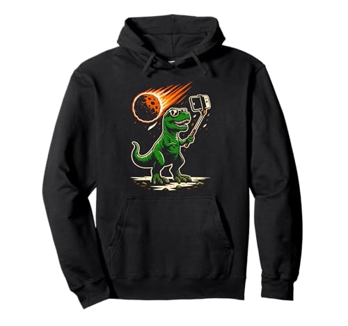 T-Rex Selfie Grafik Neuheit Männer Frauen Kinder Lustiger Dinosaurier Pullover Hoodie von Nerrrdy