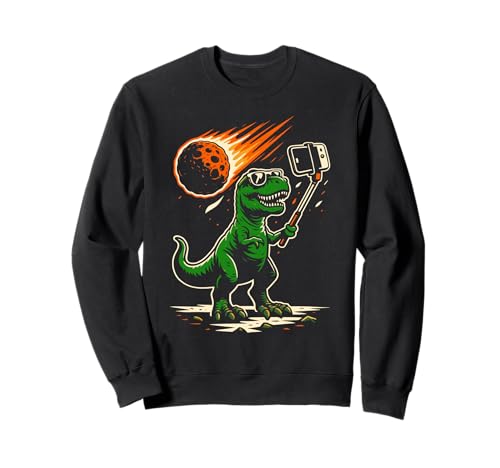 T-Rex Selfie Grafik Neuheit Männer Frauen Kinder Lustiger Dinosaurier Sweatshirt von Nerrrdy