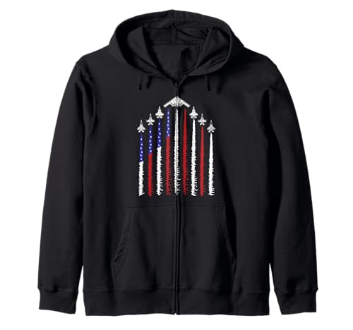 USA-Flagge Fighter Jets 4. Juli Männer Frauen Kinder patriotisch Kapuzenjacke USA-Flagge Fighter Jets 4. Juli Männer Frauen Kinder patriotisch Kapuzenjacke von Nerrrdy