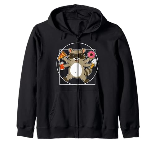 Vitruvian Waschbär Herren Damen Kinder Lustiger Waschbär Kapuzenjacke von Nerrrdy