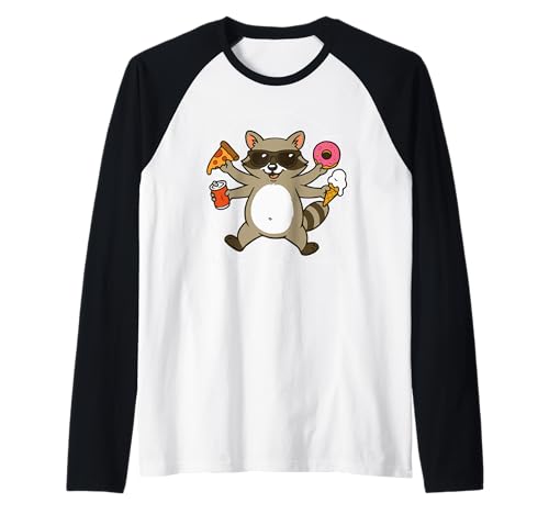 Vitruvian Waschbär Herren Damen Kinder Lustiger Waschbär Raglan Vitruvian Waschbär Herren Damen Kinder Lustiger Waschbär Raglan von Nerrrdy