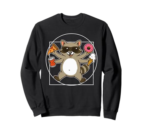 Vitruvian Waschbär Herren Damen Kinder Lustiger Waschbär Sweatshirt von Nerrrdy