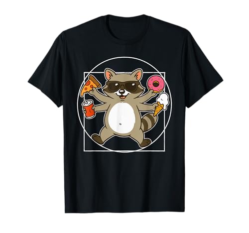 Vitruvian Waschbär Herren Damen Kinder Lustiger Waschbär T-Shirt Vitruvian Waschbär Herren Damen Kinder Lustiger Waschbär T-Shirt von Nerrrdy