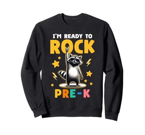 Waschbär Rock Jungen Mädchen Kinder Lustig Pre-K Sweatshirt von Nerrrdy