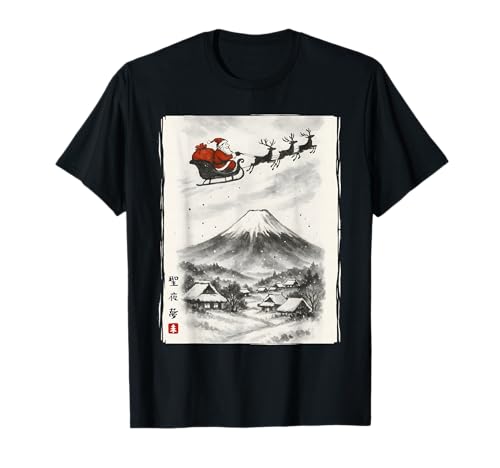 Weihnachtsmann, japanische Kunst, Männer, Frauen, Kinder, lustig, hässlich, Weihnachten T-Shirt von Nerrrdy