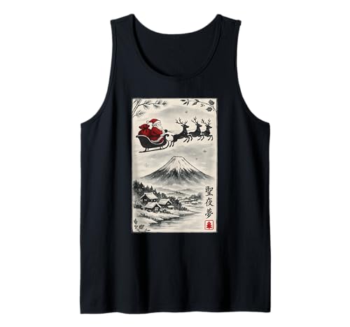 Weihnachtsmann, japanische Kunst, Männer, Frauen, Kinder, lustig, hässlich, Weihnachten Tank Top von Nerrrdy