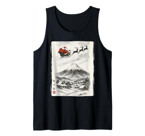 Weihnachtsmann, japanische Kunst, Männer, Frauen, Kinder, lustig, hässlich, Weihnachten Tank Top von Nerrrdy