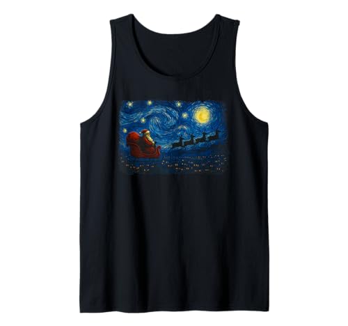 Weihnachtsmann Malerei Männer Frauen Kinder Lustig Hässliche Weihnachten Tank Top von Nerrrdy