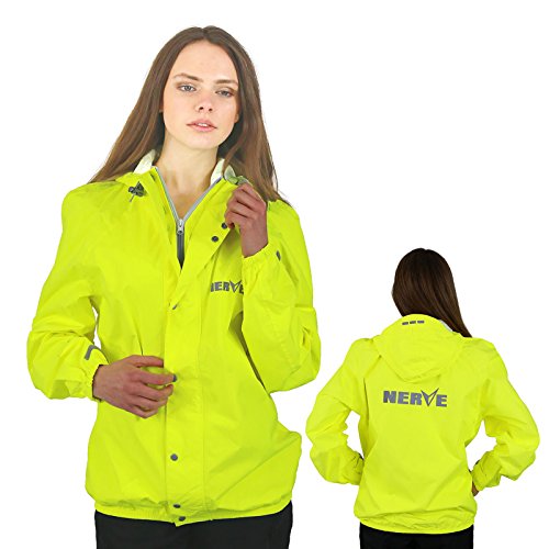 NerveShop Leichte -Amazon- Regenjacke Motorrad Regenbekleidung Wasserdicht Damen Herren Jungen Atmungsaktiv Wasserdicht - gelb - XL von NerveShop