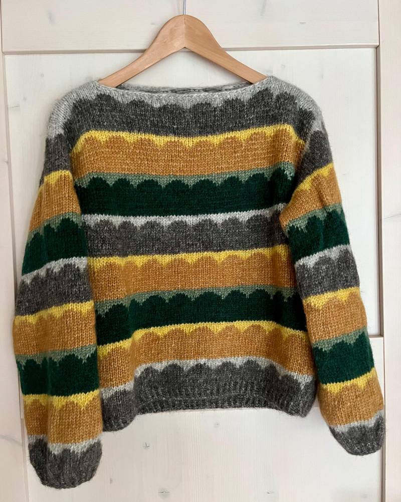 Handgestrickter Pullover Aus Alpaka, Merino, Baumwolle Mix Handgestrickter Pullover Aus Alpaka, Merino, Baumwolle Mix von NessKnitting