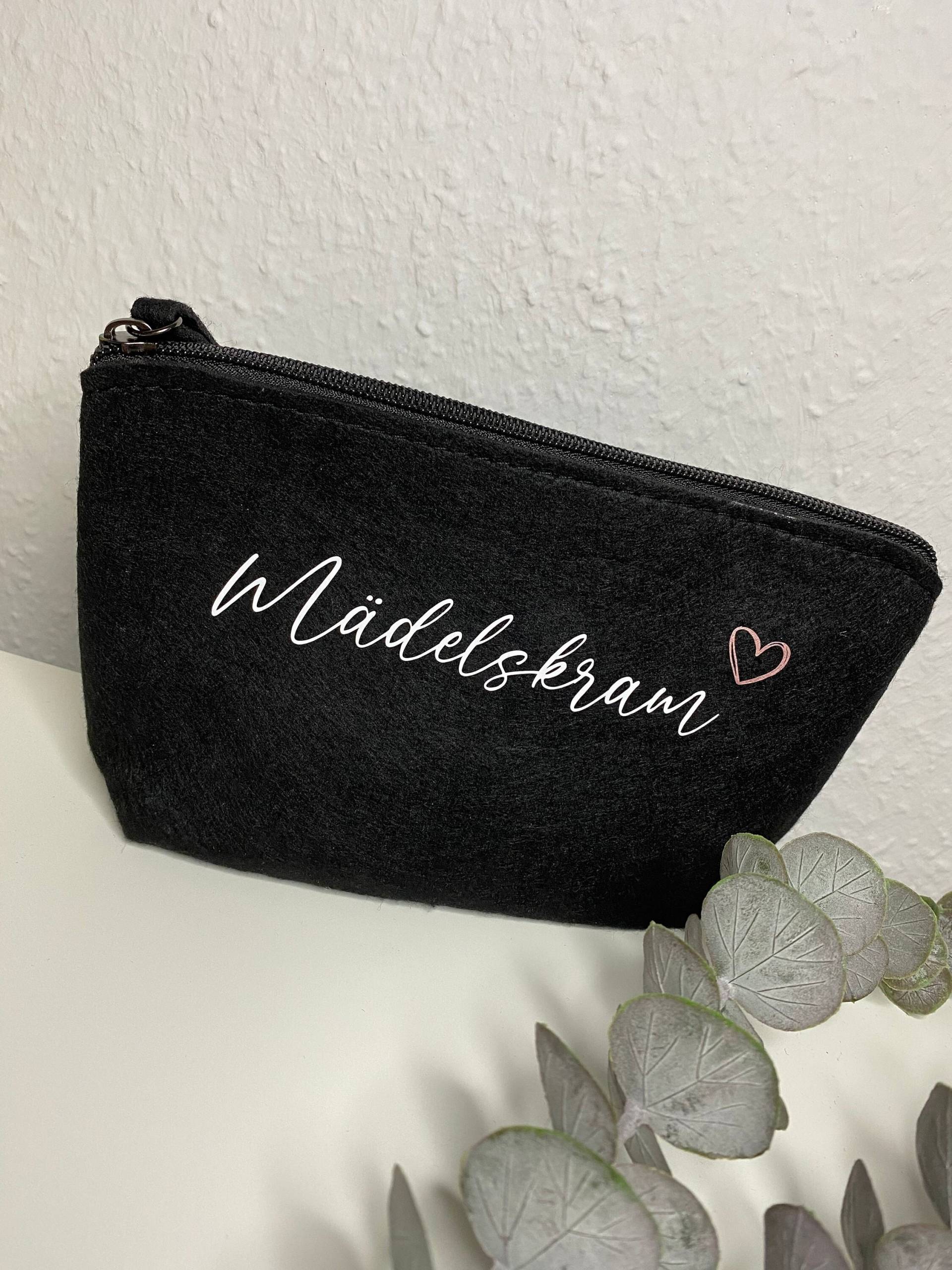 Kosmetiktasche Mädelskram Für Personalisierte Geschenke | Filztasche Kosmetik Aufbewahrung Reisen Mitbringsel von NessasGluecksmomente