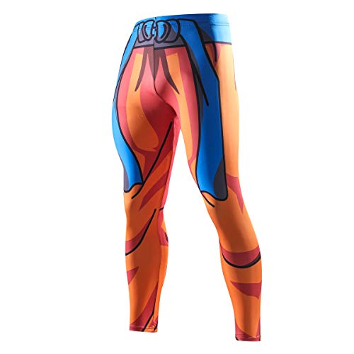Nessfit Herren Kompressionsstrumpfhose Superheldenstrumpfhose Pro Base Layer Leggings Gym Long Running Thermal Workout Gr. M, Superheld 4 von Nessfit