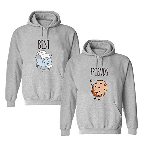 2 Stück Freunde Pullover für Zwei Mädchen Best Friends Hoodie BFF Pullover Sister Kapuzenpullover Damen Pulli Freundin Geburtstagsgeschenk von Nest Home