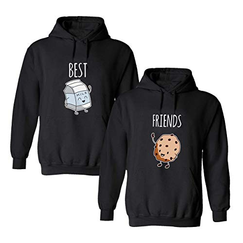 2 Stück Freunde Pullover für Zwei Mädchen Best Friends Hoodie BFF Pullover Sister Kapuzenpullover Damen Pulli Freundin Geburtstagsgeschenk von Nest Home