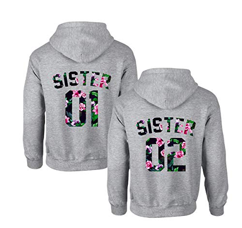 Best Friends Hoodies für Zwei Mädchen Sister Freunde Pullover Set für 2 Damen Langarm Kapuzenpullover von Nest Home