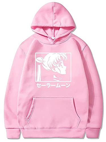 Nest Home Anime Sailor Moon Hoodies Sweatshirt Harajuku Hip Hop Kawaii Logo Trainingsanzug für Damen von Nest Home