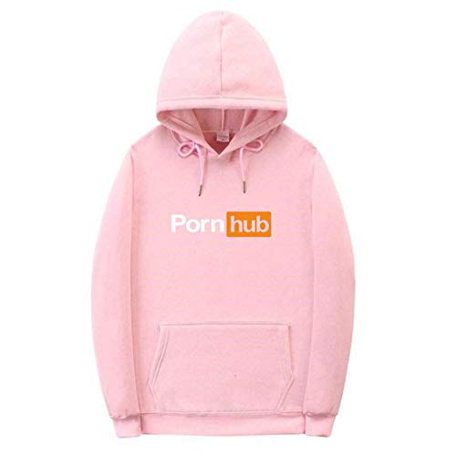 Nest Home Pornhub Pullover Hoodie Sweater-Fashion Casual-Letter Print-Sweatshirt (Rosa, L) von Nest Home