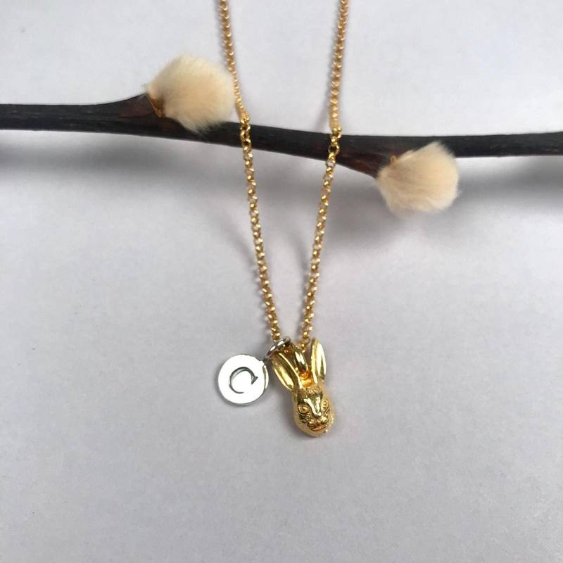 Gold Hase Personalisierte Anhänger von NestGiftShop