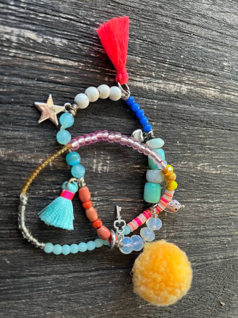 2 Bunte Armbänder Sommerarmband Armband von NesthaekchenDE