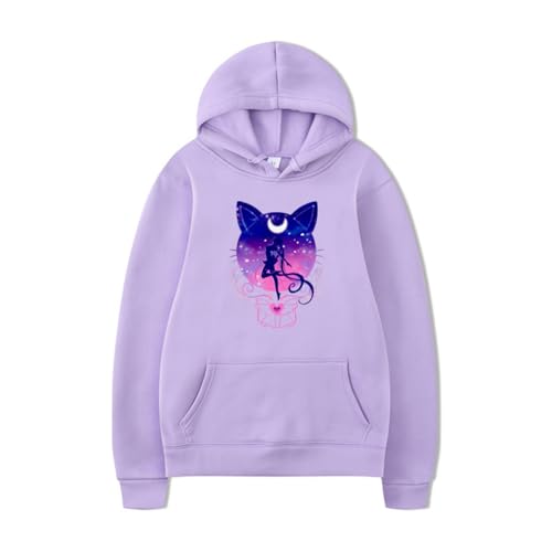 Nesthome Anime Sailor Moon Hoodies Sweatshirt Harajuku Hip Hop Kawaii Logo Trainingsanzug für Mädchen Damen von Nesthome