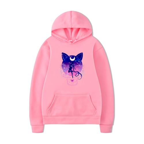 Nesthome Anime Sailor Moon Hoodies Sweatshirt Harajuku Hip Hop Kawaii Logo Trainingsanzug für Mädchen Damen von Nesthome