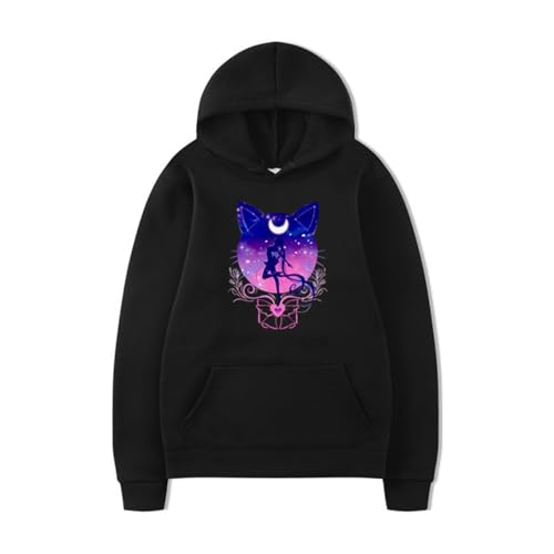Nesthome Anime Sailor Moon Hoodies Sweatshirt Harajuku Hip Hop Kawaii Logo Trainingsanzug für Mädchen Damen von Nesthome