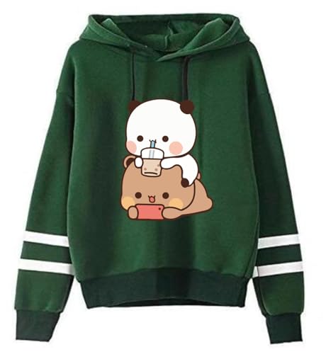Nesthome Damen Herren Langarm Pullover Sweatshirts Harajuku Casual Hooded Kawaii Panda Bear Hug Bubu and Dudu Valentines Days Funny Gift Hoodie von Nesthome