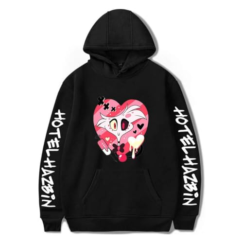 Nesthome Hazbin Hotel Hoodies Unisex Langarm Kapuzen Sweatshirts Männer Frauen Mode Pullover Anime Kleidung von Nesthome