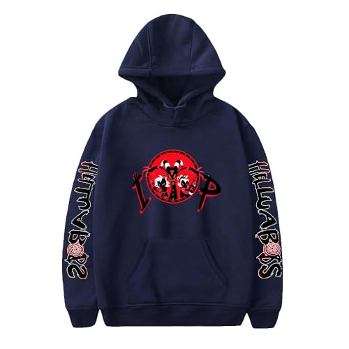 Nesthome Helluva Boss Karikatur Grafik Kapuzenpullover - Zwanglos Sweatshirt Mode Lockere Lange Ärmel Pullover von Nesthome